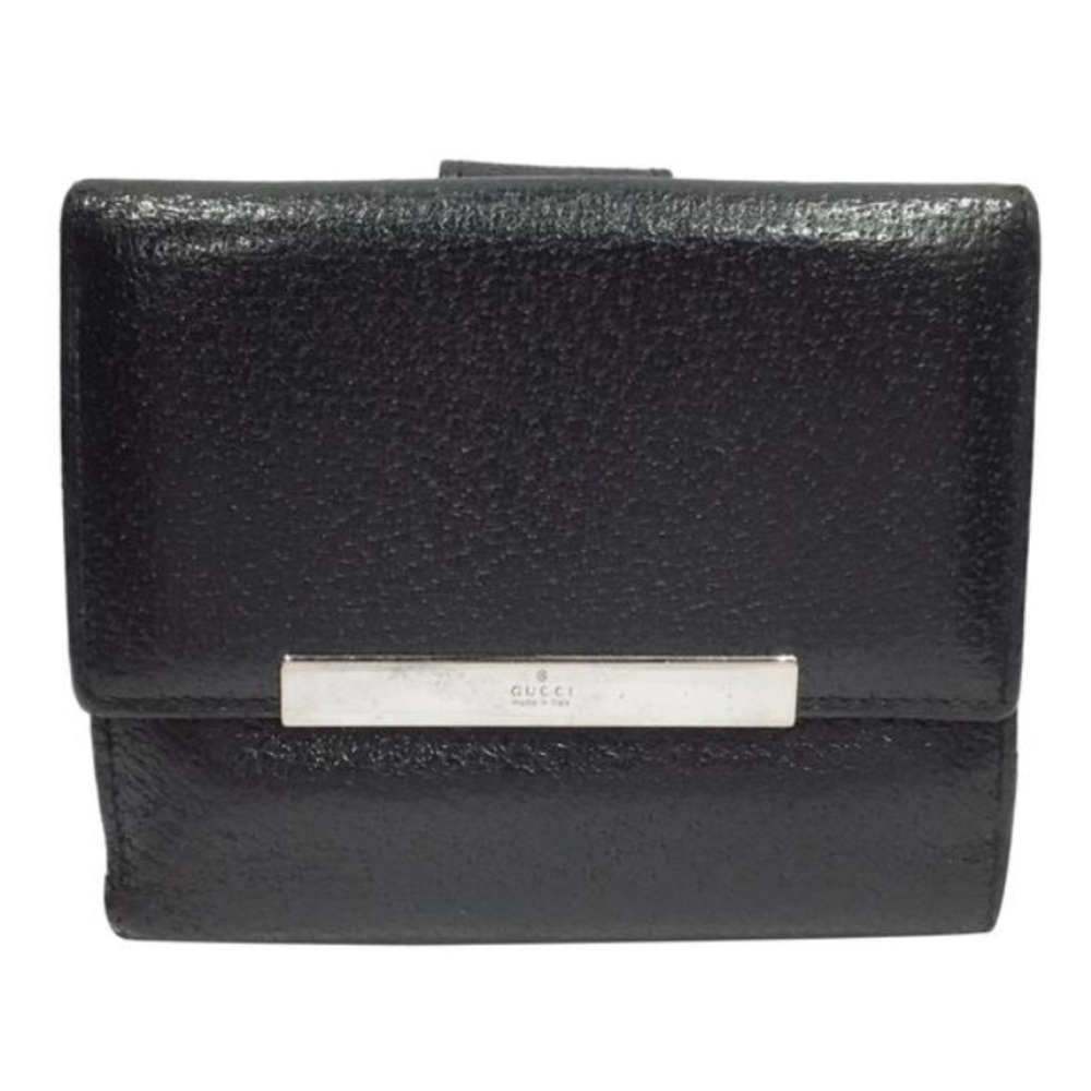 Gucci Black Wallet with Silver Accent